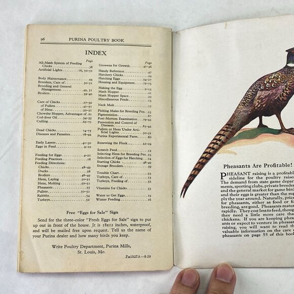 Vintage 1929 Purina Poultry Book Advertising - Picture 6 of 11